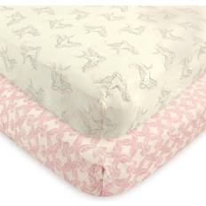 Grey Sheets Touched By Nature 2-Pack Bird Organic Cotton Fitted Crib