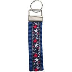 Gatsby Ribbon Key Fob Keychain with Stars