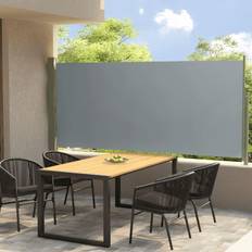 vidaXL Auvent Latéral Rétractable de Patio Ecran de Jardin 140x300 cm Gris