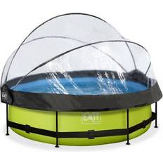 Havepool Ø 300x76 cm med Dome og filterpumpe–Lime