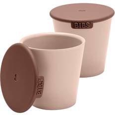 Bibs Biberons et Vaisselle pour Bébé Bibs Cup Set tasse à couvercle Blush 2 pcs