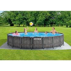 Piscine e Accessori Intex 26744NP Piscina Prisma Frame Greywood. Kit completo. 549x122 cm grigio scuro