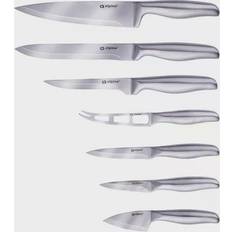 24.se Knivsæt med 7 knive Skrællekniv, Brødkniv, Kokkekniv
