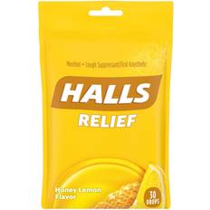 Halls Cough Drops Honey Lemon 30 Drops