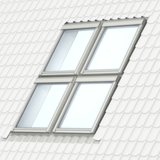 Vinduer Velux Kombiinddækning EKW 0021E Venstre/Højre Prof. tagmateriale Træ Ovenlysvindue Vindue med 3-lags glas