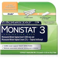 Vaginal itch cream Monistat 3-Day Treatment Vaginal Insert Cream Pack