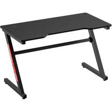 600.0 mm Gaming Desks Homcom Z-Shaped Racing Style Gaming Desk Black, 1200x600x730mm