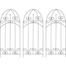 vidaXL Plant Climbing Racks 3 Iron - Black