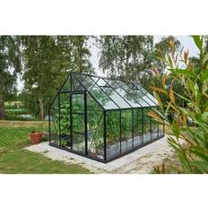 Härdat glas Fristående växthus Halls Greenhouses Universal 9,9m² Aluminium Härdat glas