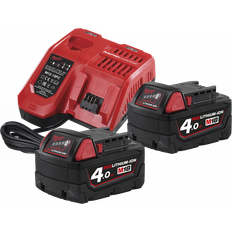 Milwaukee m18 kit Milwaukee M18 NRG-402 18v Battery & Charger Kit Inc 2x 4.0Ah Batteries