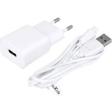 220v kabel Maxlife 220V lader Lightning Hvid 2.1A
