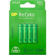 Batterier & Laddbart GP Batteries ReCyko HR03 Laddbart batteri AAA (R03) NiMH 850 mAh 1.2 V 4 st