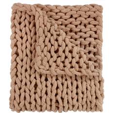 Donna Sharp Chenille Chunky Blankets Beige (127x101.6cm)