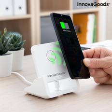 Chargeur sans fil Batteries et Chargeurs InnovaGoods Chargeur sans fil multiposition avec support Pomchar 10W blanc