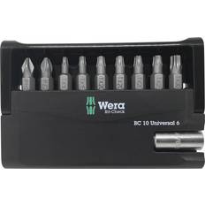 Wera Håndværktøj Wera bitsæt 10 dele TX10,TX15,3xTX20,TX25,TX30,PH2,PZ2 & 1 hold.8151/55/67-9/899 Bitsskruetrækker