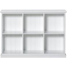 FSC (The Forest Stewardship Council) Hyller Oliver Furniture Seaside Bookcase Low with 6 Compartments