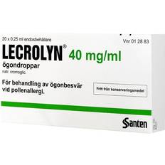 Lecrolyn Receptfria läkemedel Lecrolyn Ögondroppar, lösning endosbehållare 40mg/ml Endosbehållare, 20st