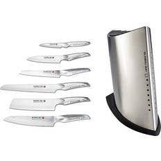 Global Coltello per Pane Coltelli Global 7-Piece Sai Stainless Steel Knife Block Set Set di Coltelli