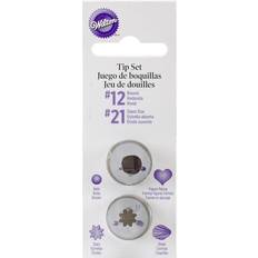 Multifarvet Udstikkere #12 Round & #21 Star Decorating Tip Set Udstikker