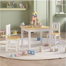 vidaXL Children and Chair Set MDF