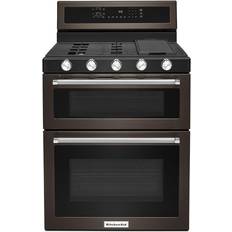 KitchenAid KFGD500EBS 30" Range with Double 6 cu. Black