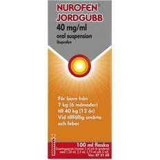 Ibuprofen Receptfria läkemedel Nurofen Jordgubb Oral Suspension 100ml Gel