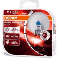 Osram Performance Bulbs H3 Up To 150% More Brightness (453) PK22 NIGHT BREAKER LASER [64151NL-HCB]