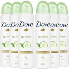 Toiletries Dove Antiperspirant 48 Hours Body Spray, Go Fresh Cucumber Tea Deodorant, 6