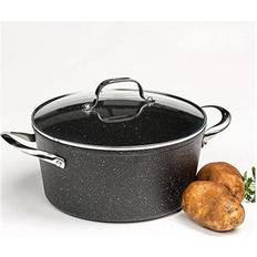 Dishwasher Safe Casseroles Starfrit The Rock 6 qt. Round Aluminum Nonstick with lid