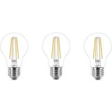 Philips LED-glödlampa LEDClassic 7W/827 (60W) clear 3-pack E27