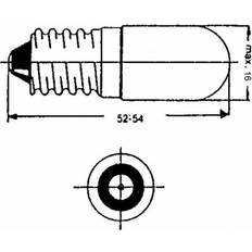 E14 pære 7w Glødelampe 24v 7w E14 16x54 Mm