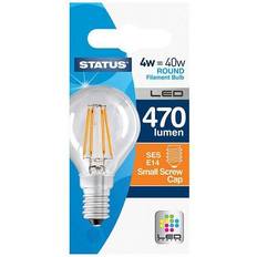 4W Round LED Filament Bulb SES