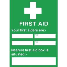 Vogue First Aiders Nearest First Aid Box Sign