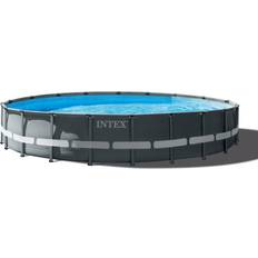 Intex ultra frame pool Intex 26334GN, 30079 L, Indrammet pool, Voksen & barn, Stige, Grå, 119,1 kg