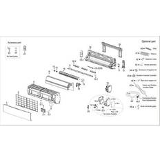 Midea Luft-til-luft varmepumper Midea mp 5,6kw styrprint indedel