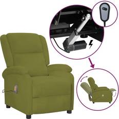 Sedie massaggianti vidaXL Poltrona Massaggiante Elettrica Verde Chiaro 825651