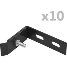 Gris Postes de valla vidaXL Conector de esquina para pared 10 sets gris