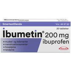 Ibumetin Håndkøbsmedicin Ibumetin 200 mg filmovertrukne tabletter 20 tabl. Tablet