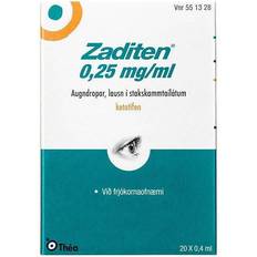 Zaditen øjendråber 0,25 mg/ml enkeltdosisbeholder