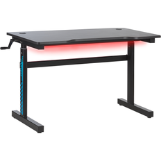 Beliani Justerbar Gamingbord med RGB LED Lys, 1200x600x1140mm