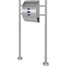 Silver Letterboxes vidaXL Mailbox on Stand Stainless