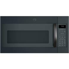 Black - Turntable Microwave Ovens GE JVM7195FLDS Black