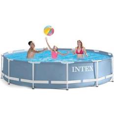 366x76cm Intex Above Ground Pool Prism Frame 366 X 76 Cm Gray