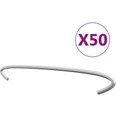 vidaXL Krokar 50 st galvaniserat stål 40 - Silver