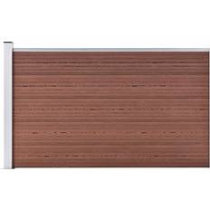 vidaXL Staketpanel WPC 175x105 brun