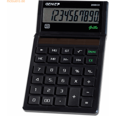 Genie 205 ECO, Ficka, Display, 10 siffror, Solar, Svart