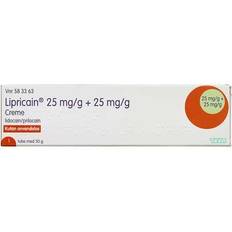 Teva Håndkøbsmedicin Lipricain creme 25+25 mg/g Creme