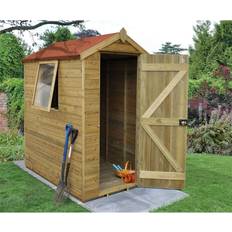 Outbuildings Forest Garden 6 Tongue & Groove Pressure Treated Apex Shed (Building Area )
