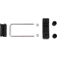 Negro Postes de valla vidaXL Conector En U Con Plástico Para Postes De Valla 25 Sets 60x40 mm