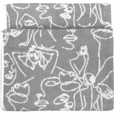 White Bath Towels Furn. Everybody Abstract Cotton Jacquard Bath Bath Towel White, Grey